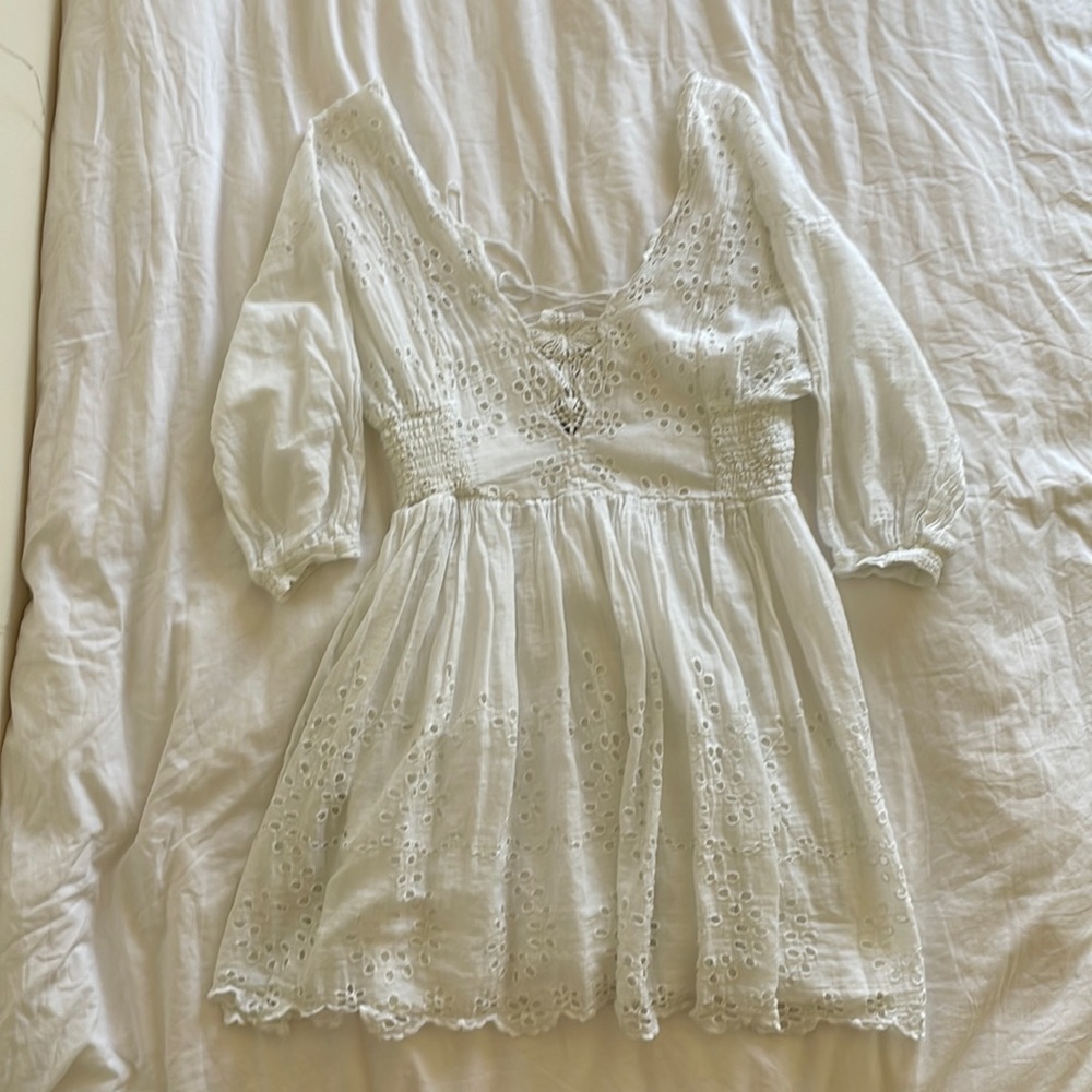 Free People white lace dress